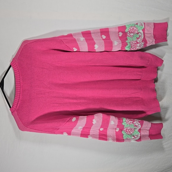 Barbie Pink and Green Ugly Holiday Sweater Size Medium. From Forever 21 - Picture 3 of 5